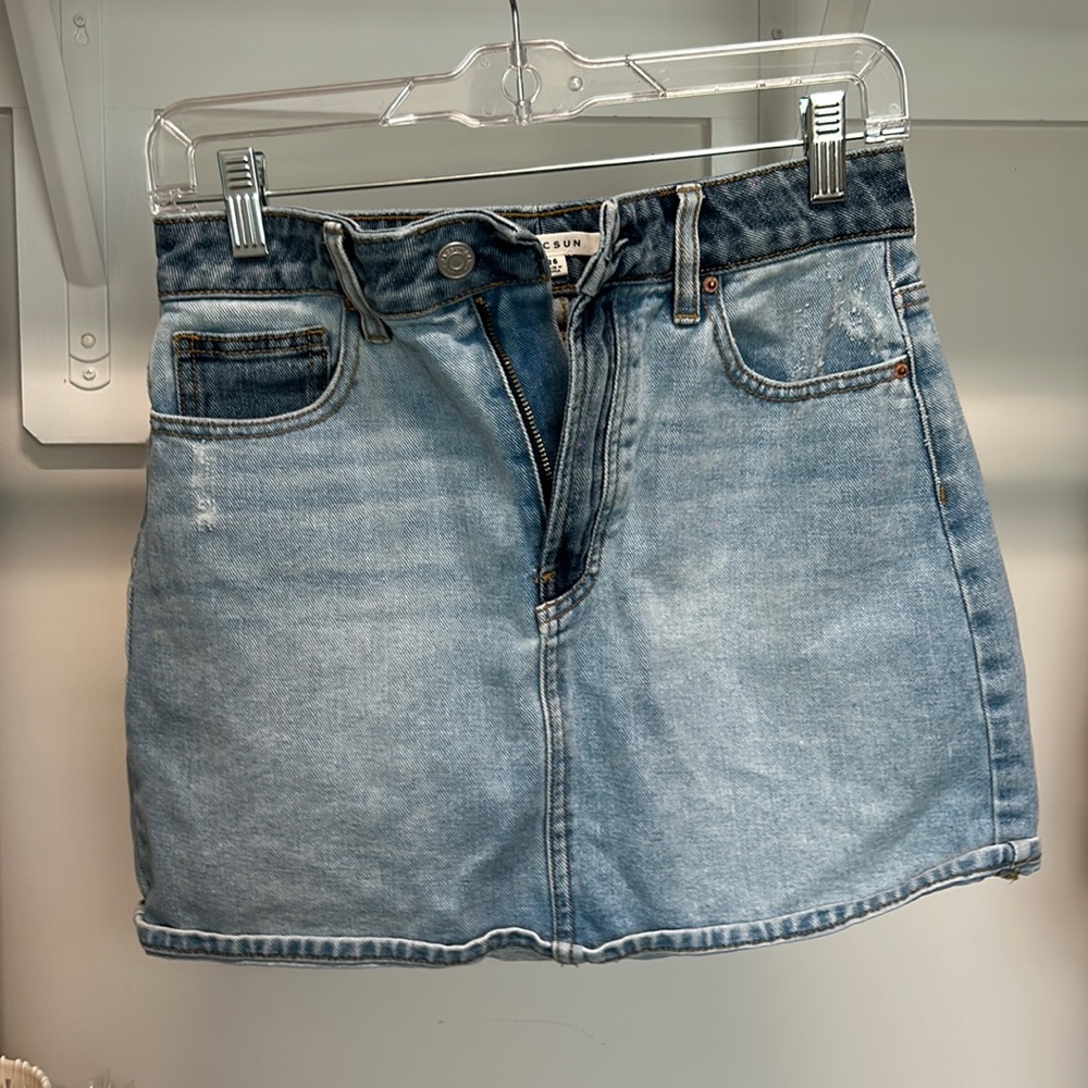 pacsun jean skirt